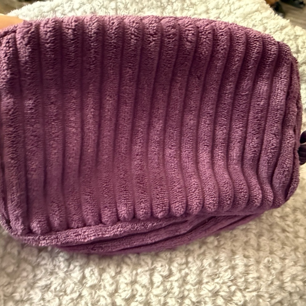 Purple Ribbed Clutch